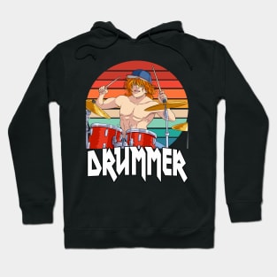 Rock N Roll Drummer Drumming Drums Musician Hoodie